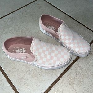 Pink checkered vans. Size 7 women’s